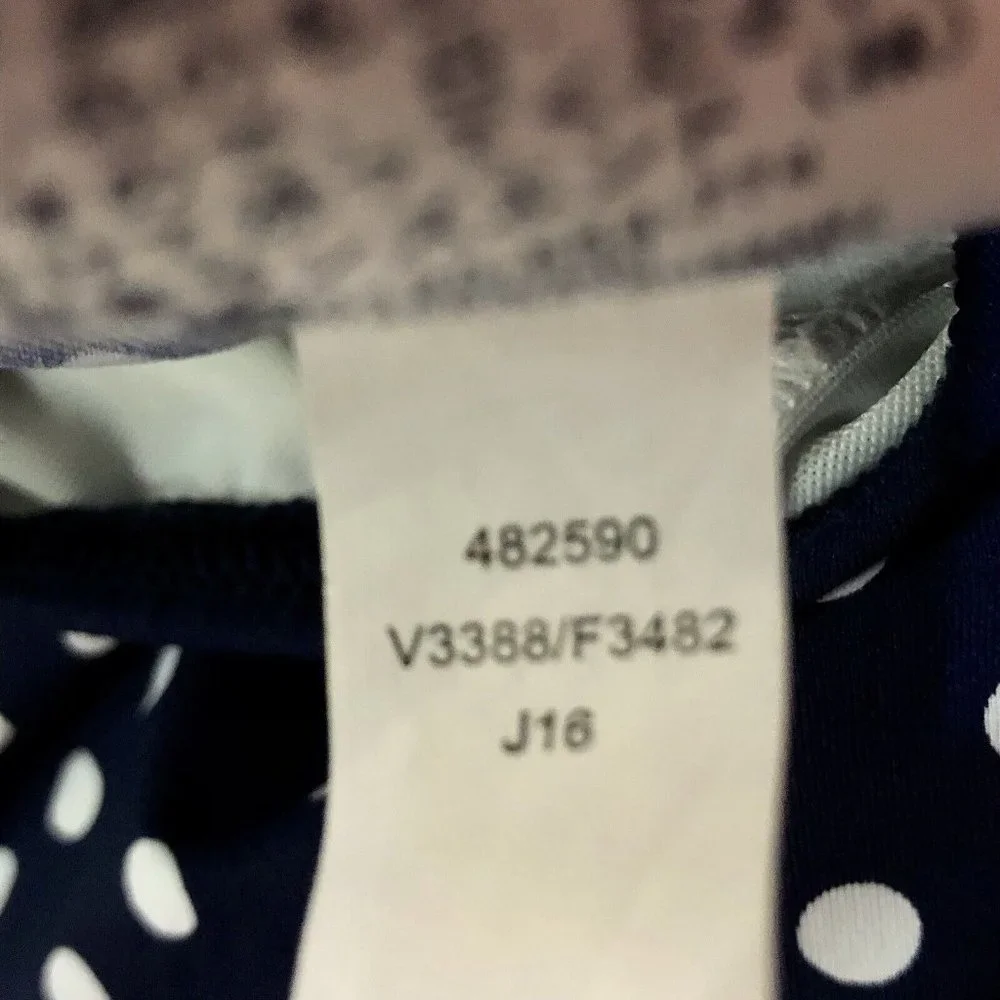Lands End Maternity Swim Suit Womens 6 Used Navy Polka Dot One Piece - Picture 10 of 15